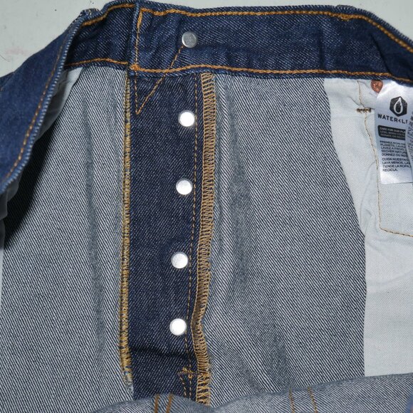 Levis 501 Men's Size 36X34 Jeans Dark Rinse Denim Original Fit Straight Leg NEW - Picture 8 of 11